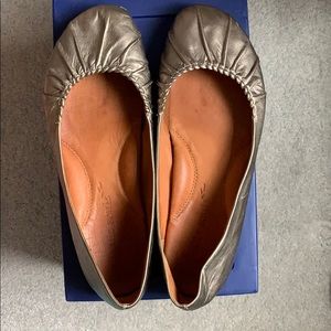 Gentle Souls metallic leather flats.